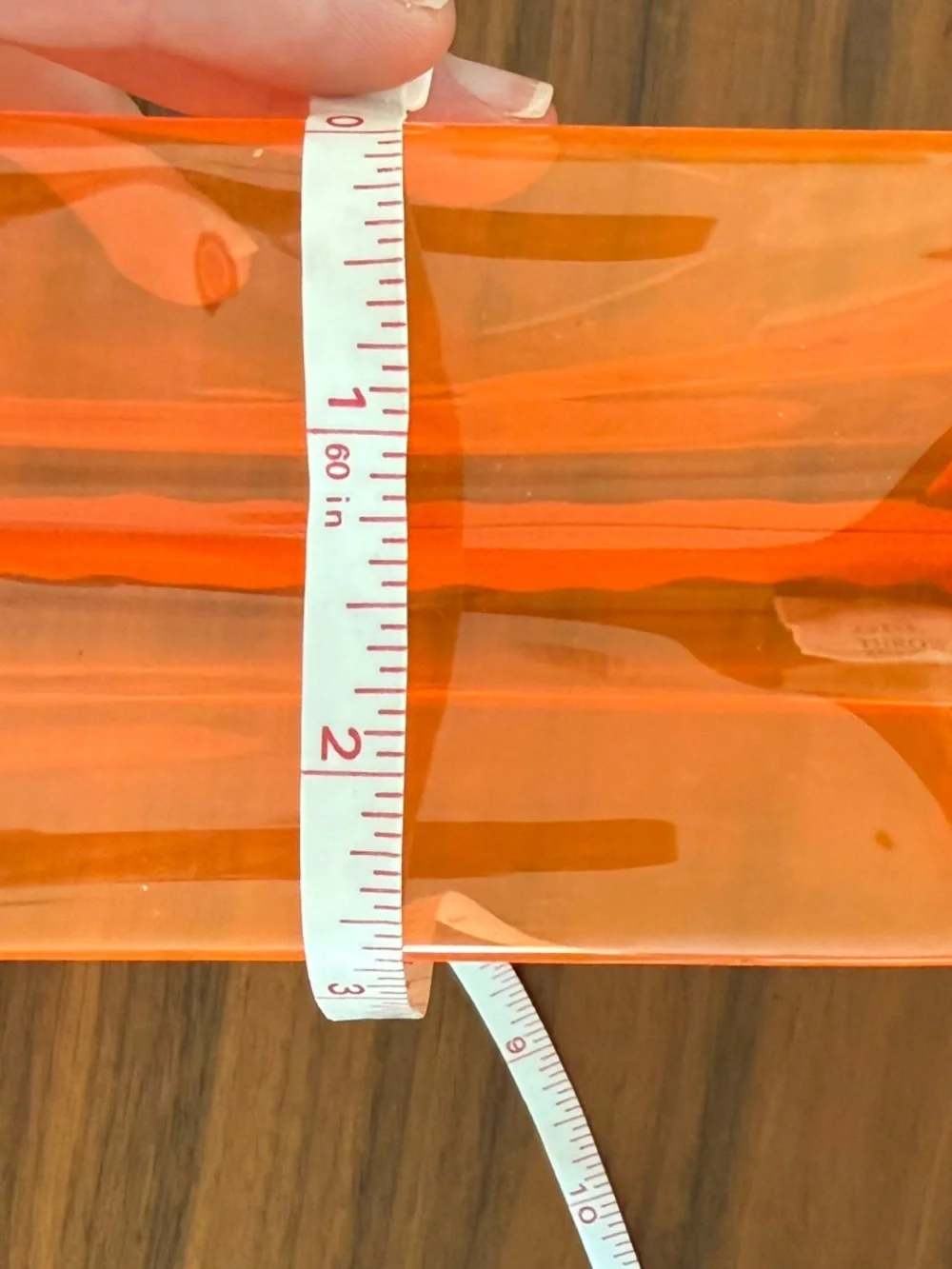 Bright Orange Mesh Tote Bag and Vinyl Pouch set - Picture 7 of 11